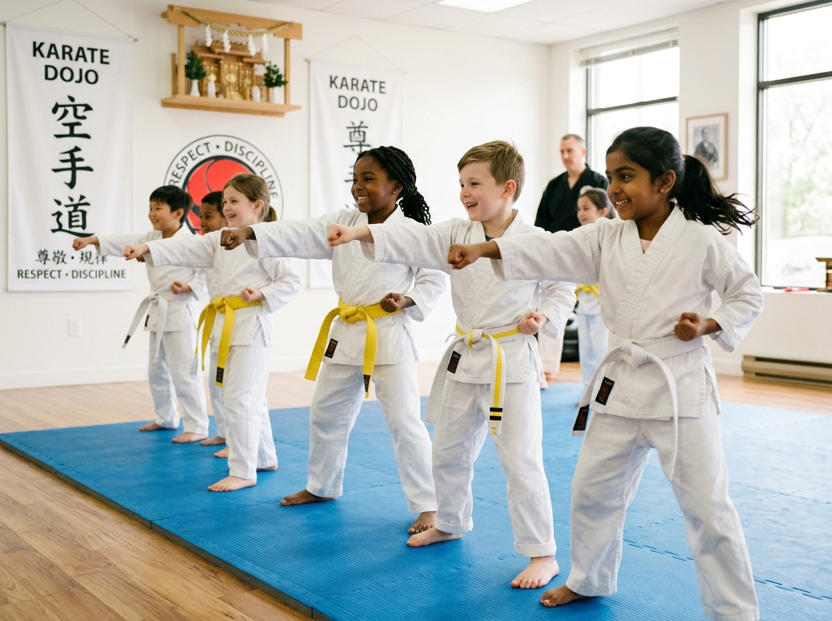Clase infantil de karate